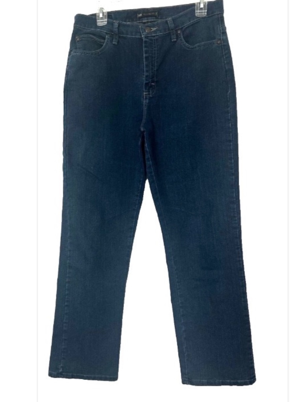 Lee Jeans Women's SZ 12 Relaxed Fit Medium Wash Straight Leg